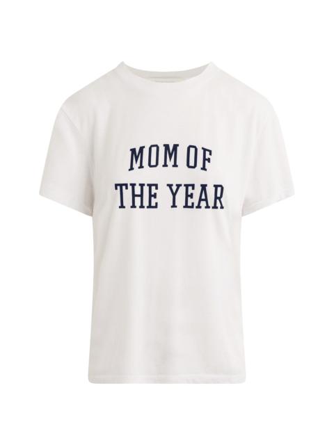 Favorite Daughter Women's ''Mom Of The Year'' Classic Collegiate T-Shirt - White Navy