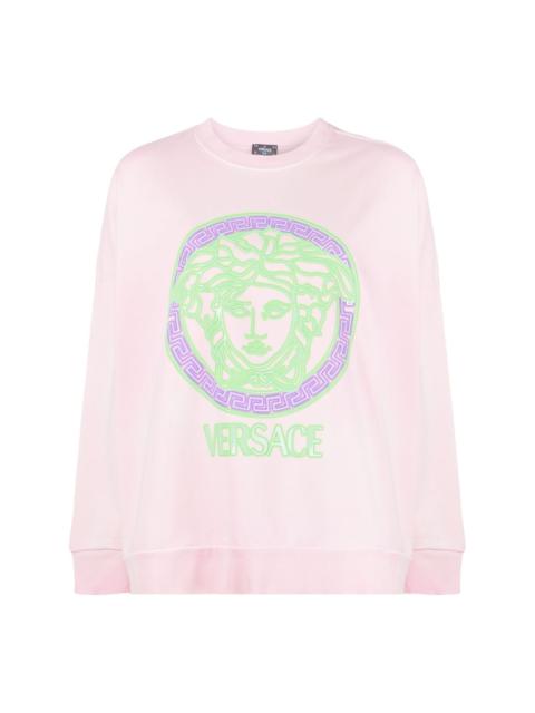 Medusa logo-appliqué cotton sweatshirt