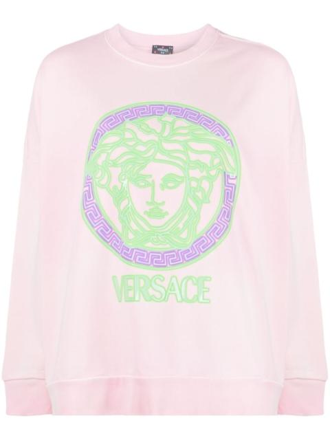 Medusa logo-appliqué cotton sweatshirt