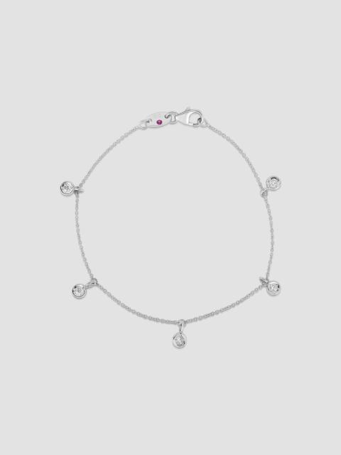 ROBERTO COIN Women's Diamond By The Inch 18K White Gold & 0.23 TCW Diamond Dangle Bracelet - White Gold