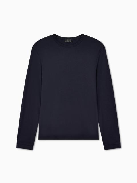 GIORGIO ARMANI ICON CASHMERE INTERLOCK CREW-NECK JUMPER