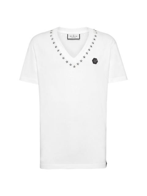 star-stud cotton T-shirt