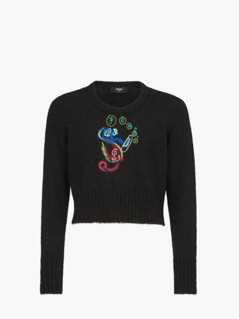 FENDI Black mohair jumper
