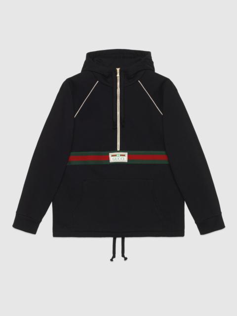 GUCCI Cotton jersey sweatshirt with Web