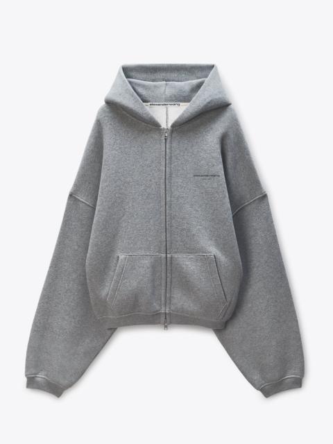 Alexander Wang CRYSTAL HOTFIX ZIP UP HOODIE