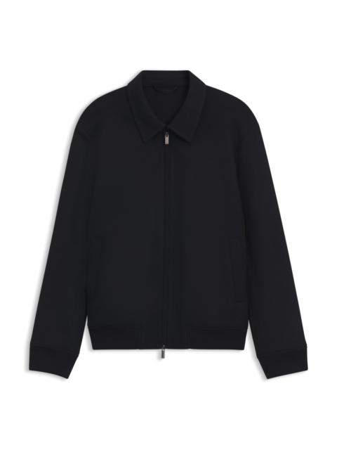 BOSS SLIM-FIT ZIP-UP JACKET IN VIRGIN WOOL FLANNEL