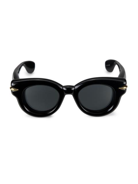 Loewe Men's Inflated Pantos 46MM Sunglasses - Black Smoke