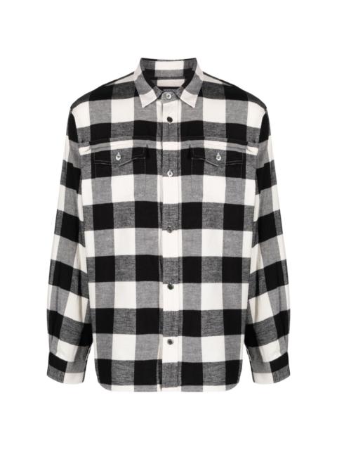 UNDERCOVER check-pattern cotton shirt
