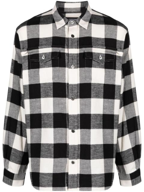 UNDERCOVER check-pattern cotton shirt