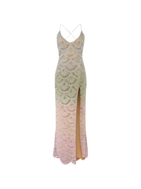 PHILIPP PLEIN beaded wave long dress