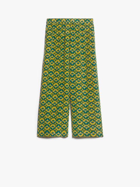 WEEKEND Max Mara EUSEBIO Printed silk cropped trousers