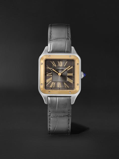 Cartier Santos-Dumont Large 18-Karat Gold, Stainless Steel Watch, Ref. W2SA0028