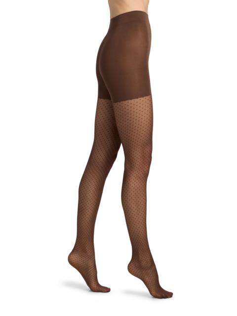 Wolford Women's Dots Control-Top Tights - Umber