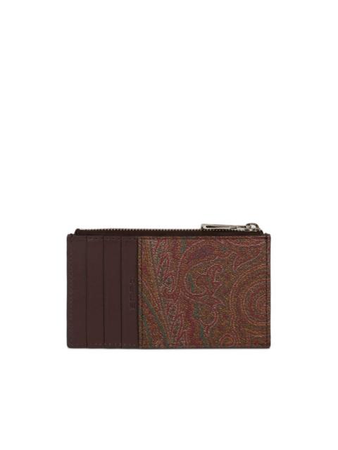 Etro Arnica paisley zip card holder