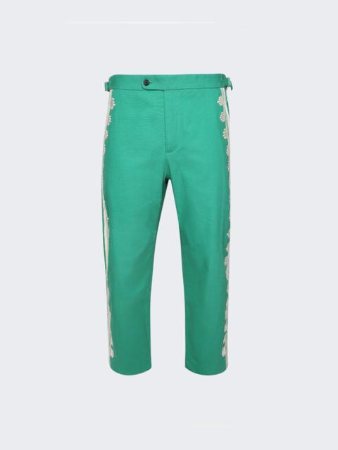 BODE Ripple Applique Trousers Green