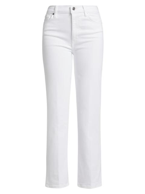 FRAME Women's Le Sleek Straight High-Rise Jeans - White