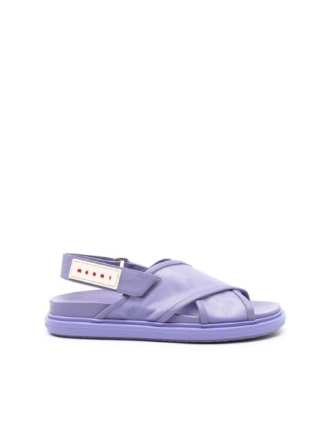 Marni logo-patch mesh sandals