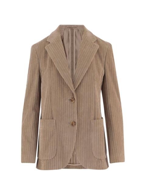 LARDINI ribbed button-down blazer