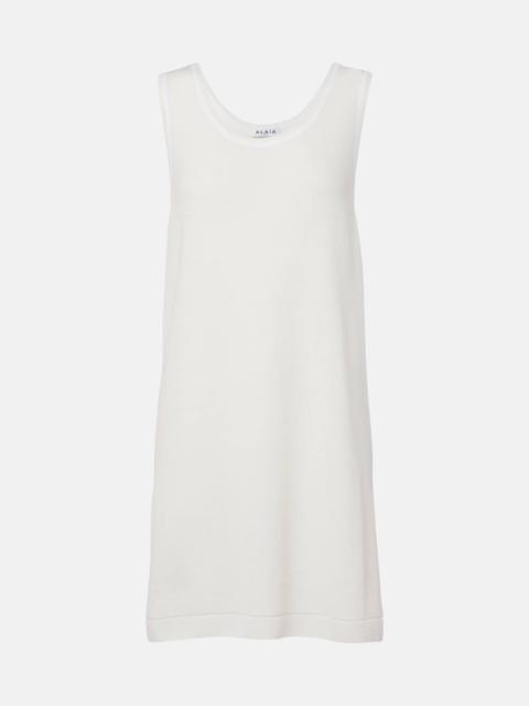 Alaïa Cotton and wool-blend tunic