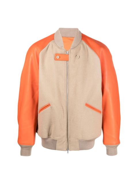 Y-3 contrasting-panel bomber jacket