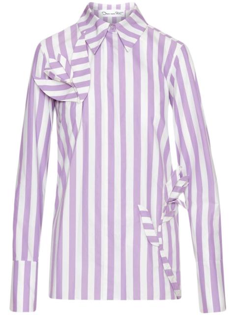Oscar de la Renta striped appliqué shirt