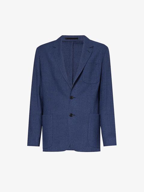 Single-breasted notched-lapel regular-fit wool blazer