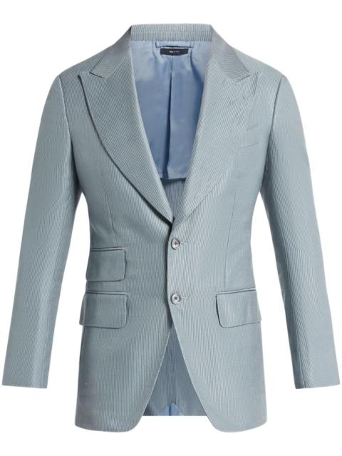 TOM FORD ribbed single-breasted blazer
