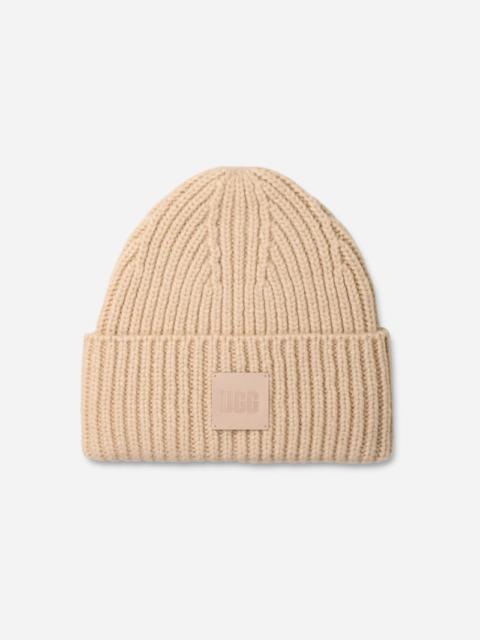 UGG ® Women's Chunky Rib Beanie Acrylic Blend in Cream