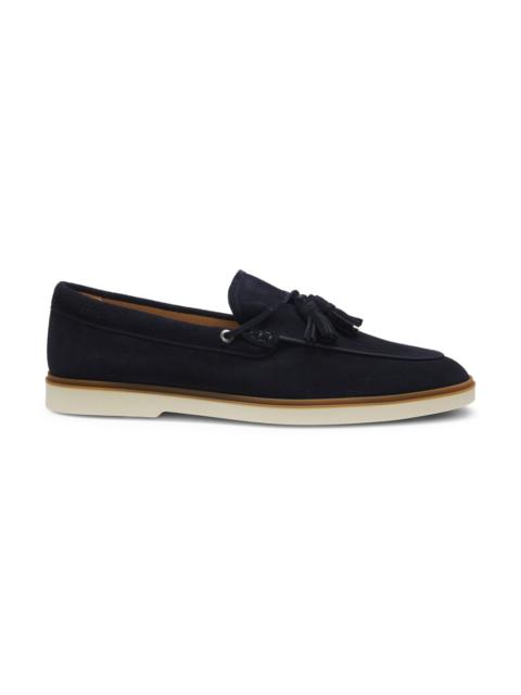 BOSS SUEDE LOAFERS WITH TASSEL TRIM