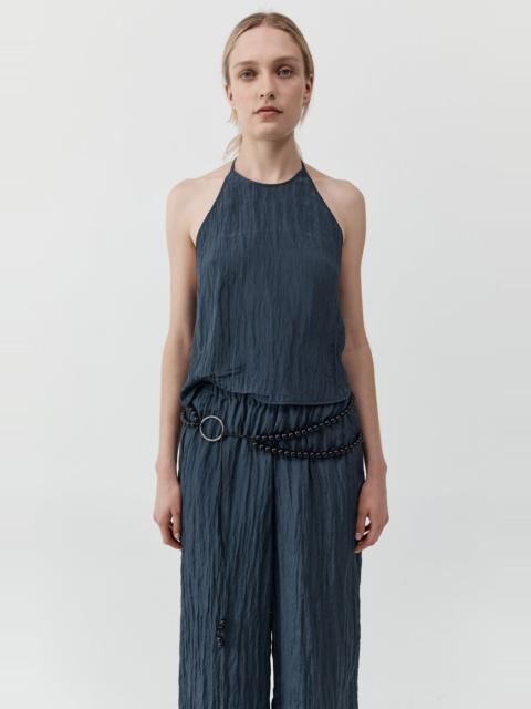 ST. AGNI Crinkle Halter Top - Ink