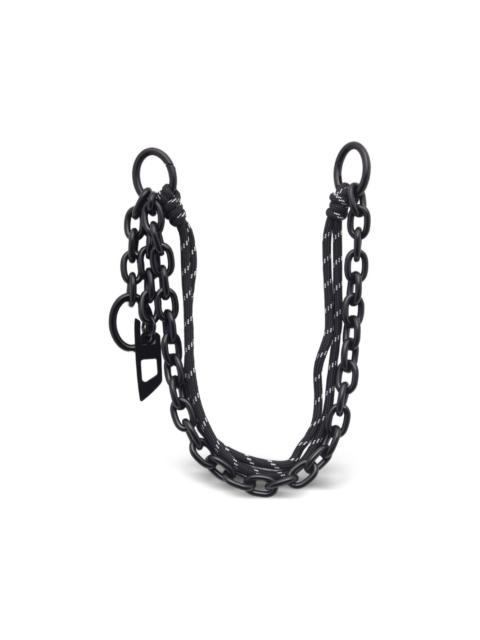 Diesel Chain-D logo-pendant charm