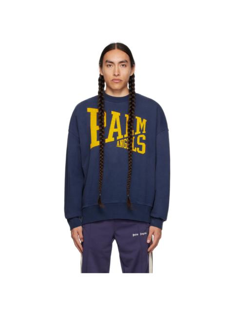 Palm Angels Navy College Sweatshirt