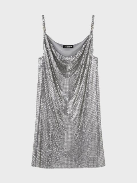 Aluminum Metal Mesh Cocktail Dress