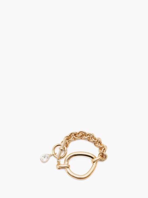 JW Anderson OVERSIZED LINK CHAIN BRACELET WITH CRYSTAL