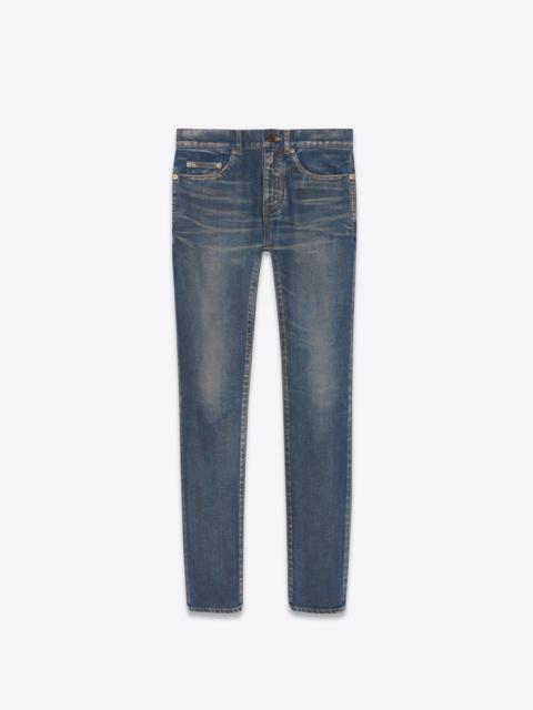 SAINT LAURENT skinny-fit jeans in winter sky blue denim