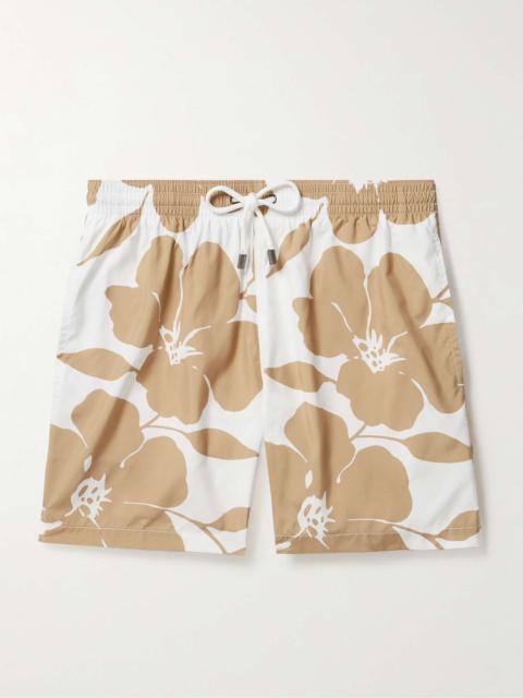 Straight-Leg Mid-Length Floral-Print Swim Shorts