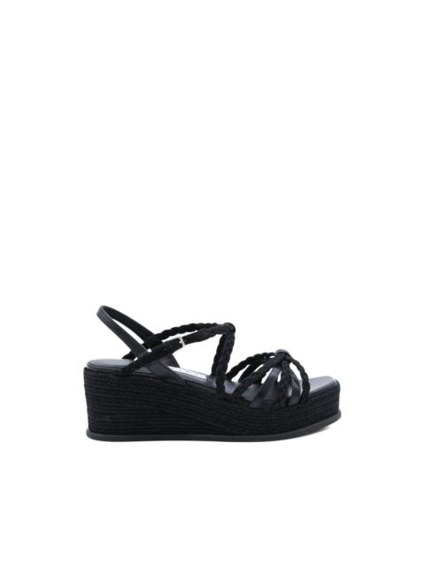 JIMMY CHOO Nyra braided platform espadrilles