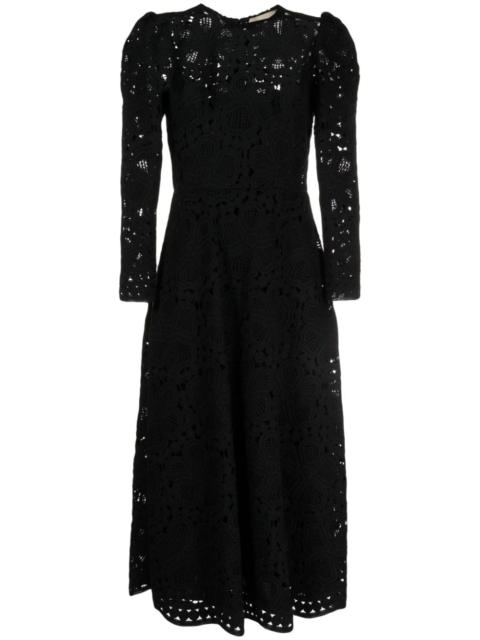 ELIE SAAB corded-lace midi dress