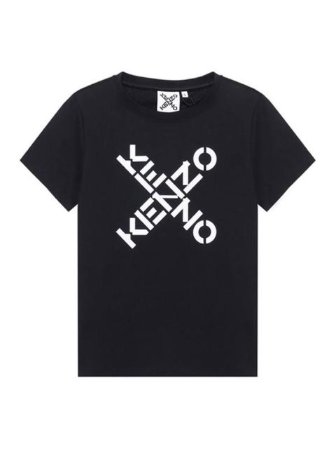 KENZO KENZO SS21 Big X Pattern Round Neck Short Sleeve Black FB52TS8504SJ-99
