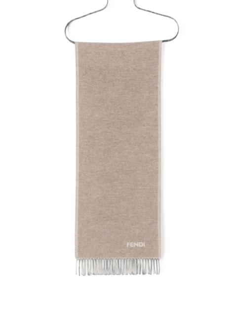 FENDI Fendi Logo-intarsia Fringed Scarf