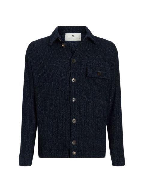 long-sleeve knitted shirt