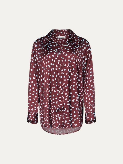 DIANE VON FURSTENBERG x Henry Zankov Mercer Oversized Dotted Blouse