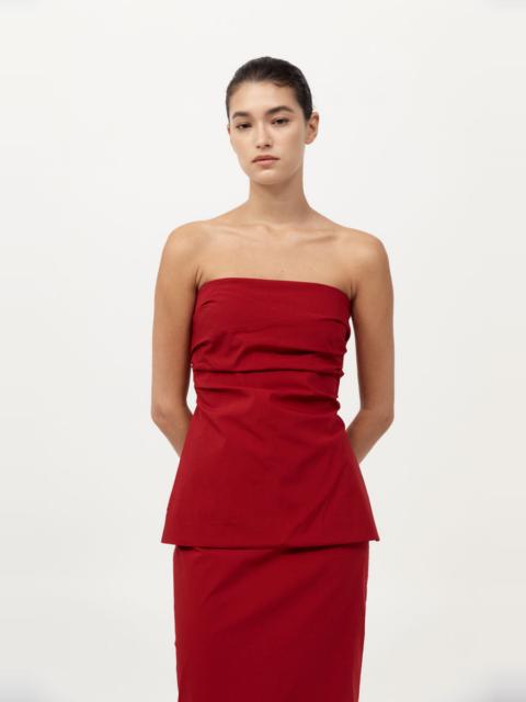 ST. AGNI Strapless Tie Back Top - Rosso