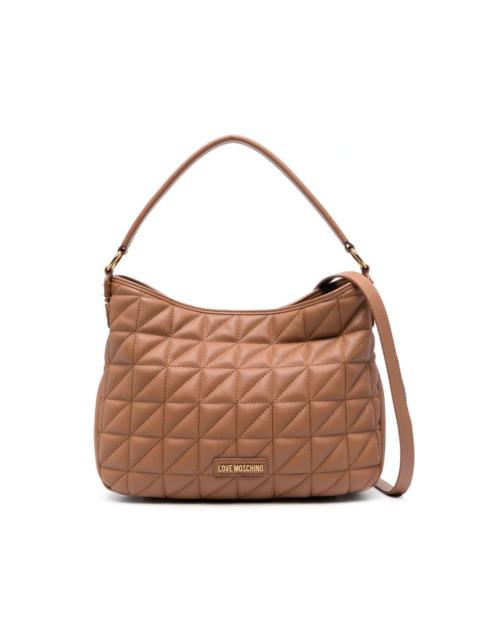 quilted faux-leather shoulder bag
