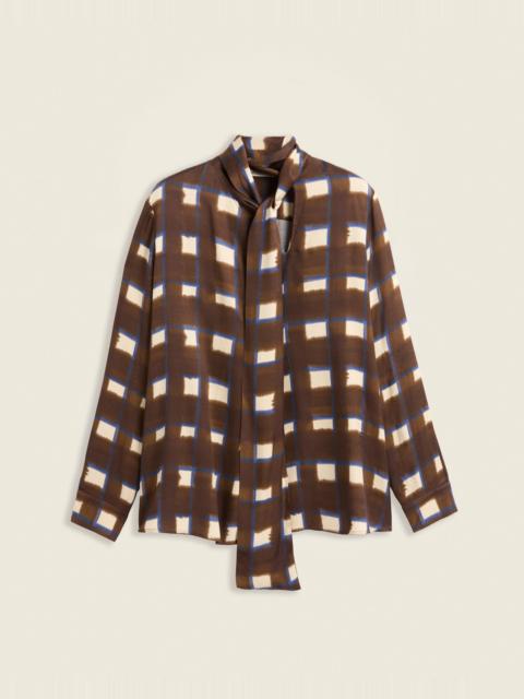 SLOWEAR Regular fit printed viscose-twill blouse