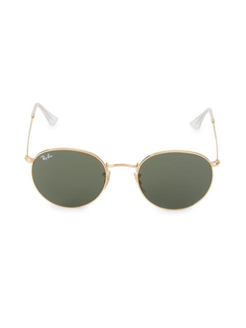 Ray-Ban Men's RB3447 53MM Round Sunglasses - Gold Green