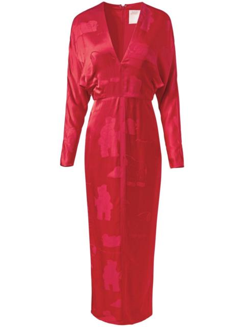 Alejandra Alonso Rojas drape-sleeve gown