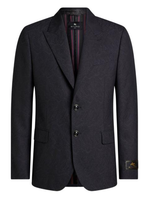 Etro jacquard paisley single-breasted jacket