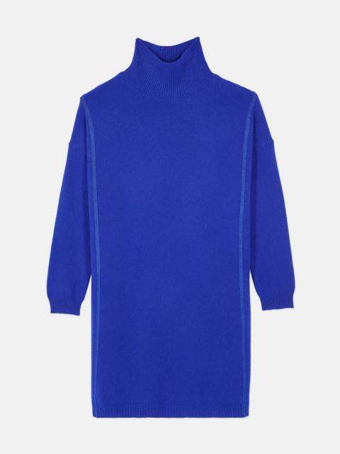 The Kooples SHORT ELECTRIC BLUE CASHMERE SWEATER DRESS