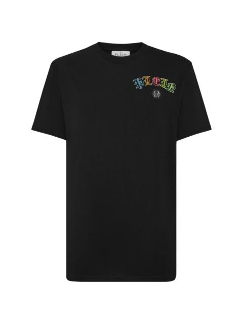 logo-embroidered cotton T-shirt